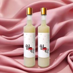 13.1도 정읍 찹쌀 무아스파탐 생막걸리 월탁 500ml 세트 (500mlx2병)